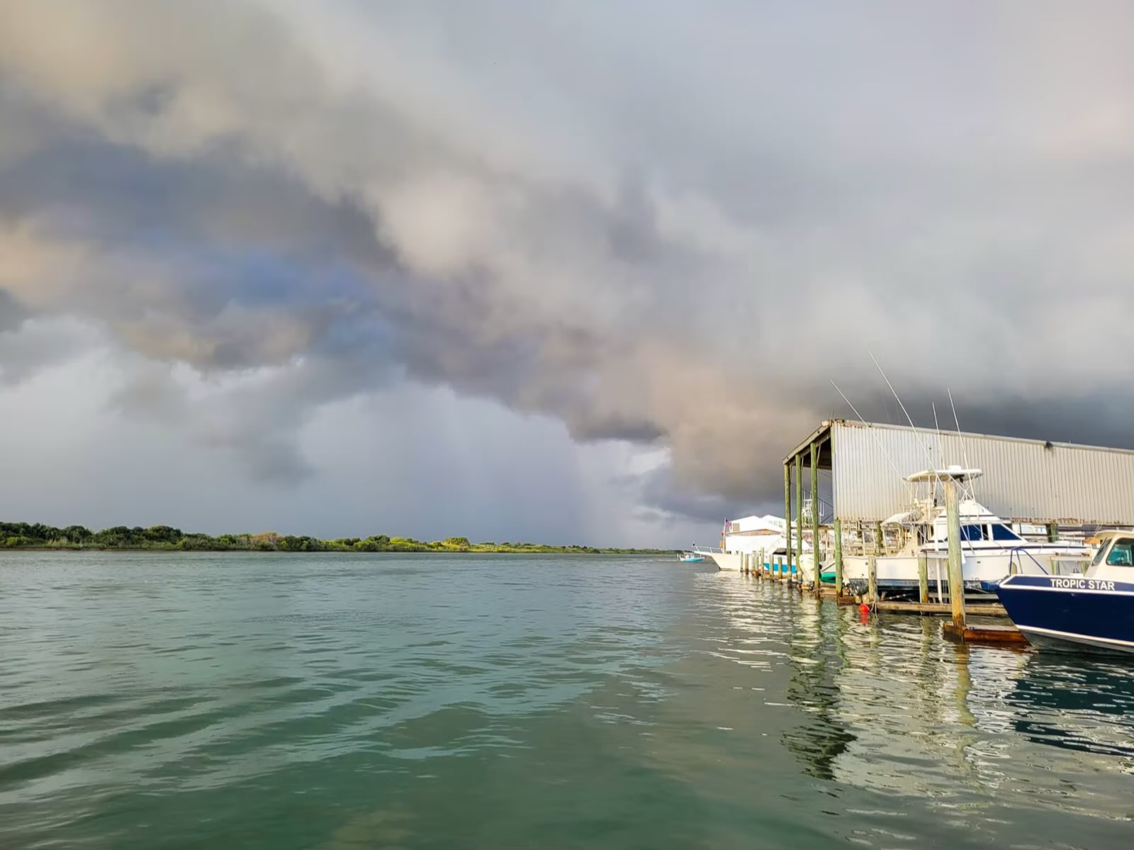 Storm clouds over Port O'Connor water